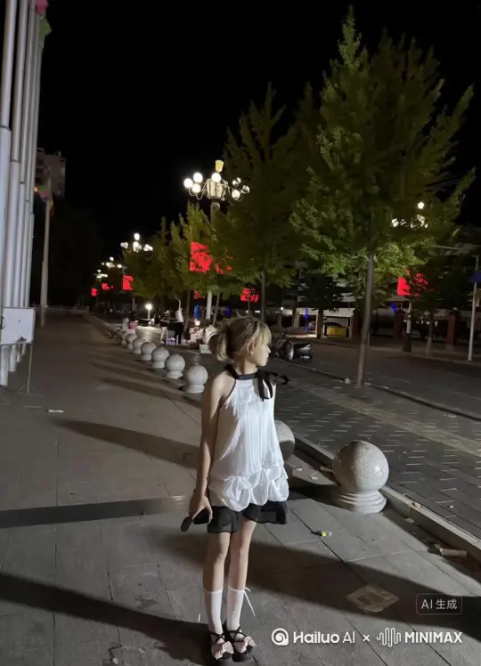 帮我生成一个视频：让图片中的场景动起来，人物变成无数玫瑰花瓣消失在视频中，向右吹走，原比例。比例 16:9，时长 5s，模型 高品质试试这个 by Hailuo AI Video Generator