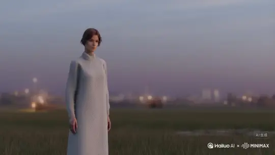 帮我生成一个视频：让图片中的场景动起来，人物变成无数灰色颗粒消失在视频中，向右吹走，原比例。比例 16:9，时长 5s，模型 高品质试试这个 by Hailuo AI Video Generator
