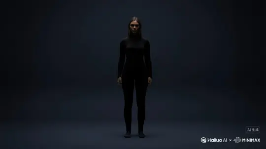 人物化成灰往右边慢慢地飞，最后消失，人物不动，画质不变 by Hailuo AI Video Generator