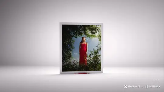 让照片中的场景动起来，人物变成红色的花瓣消失，花瓣向右吹散 by Hailuo AI Video Generator