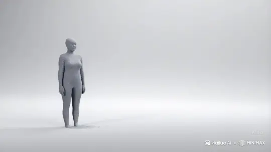 [变焦推进]帮我生成一个视频：让图片中的场景动起来，人物变成无数灰色颗粒消失在视频中，向右吹走，原比例。比例 16:9，时长 5s，模型 高品质 by Hailuo AI Video Generator