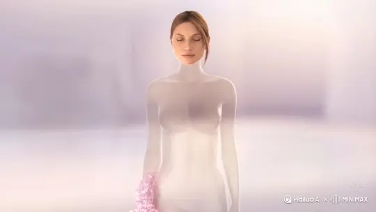 人物花瓣消散 by Hailuo AI Video Generator