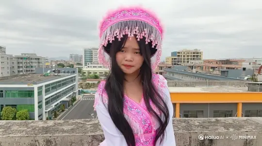 人物化成灰住右边慢慢地飞，最后消失 by Hailuo AI Video Generator
