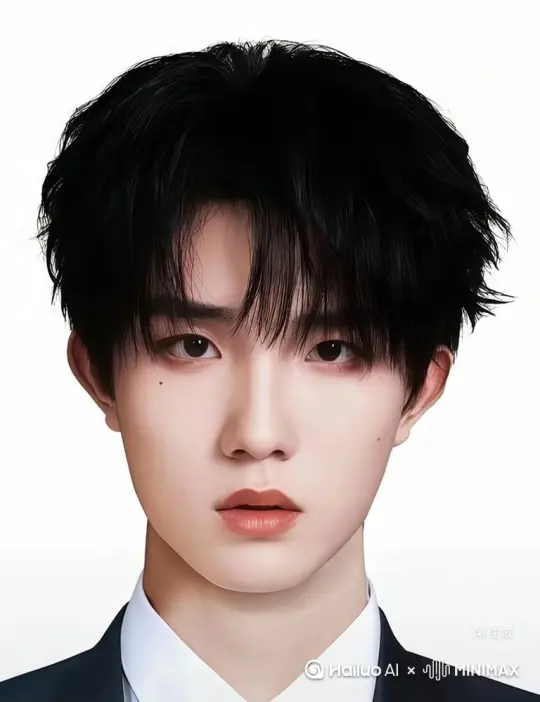 [左移,推进,右摇]毛发轻轻飘动，金光流动人物，望向左边的镜头 by Hailuo AI Video Generator