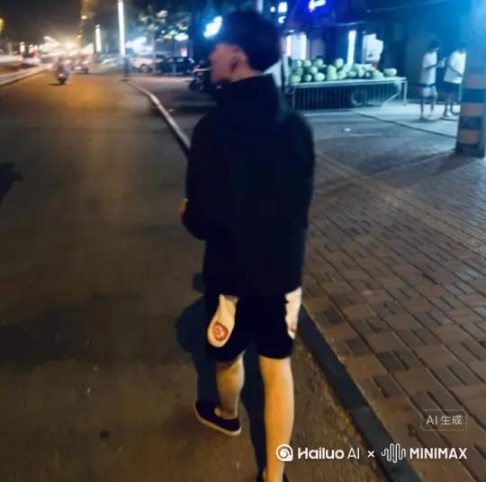 帮我生成一个视频：让图片中的场景动起来，人物变成无数红色玫瑰花片消失在视频中，头部最后消失，向右吹走，原比例。比例 16:9，时长 5s，模型 高品质[右移,左摇,跟随] by Hailuo AI Video Generator