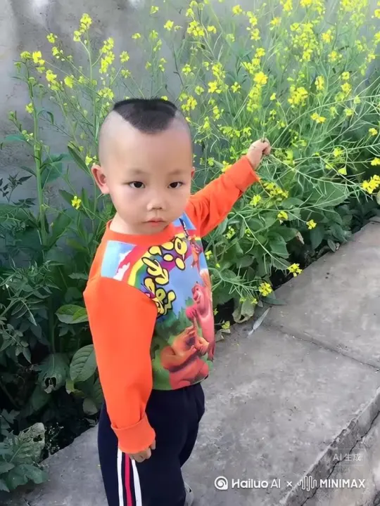 帮我生成一个视频：让图片中的场景动起来，人物变成无数红色花瓣消失在视频中向右吹走（花瓣数量只在人物漫漫中涌出，然后消失）原比例 模型 高品质[右移,左摇,跟随] by Hailuo AI Video Generator
