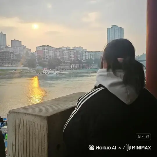 帮我生成一个视频：让图片中的场景动起来，人物变成无数玫瑰花瓣瞬间炸开之后人物消失在视频中，向右大片吹去，原比例。比例 16:9，时长 5s，模型 高品质[推出,上升,下摇][爱你] by Hailuo AI Video Generator