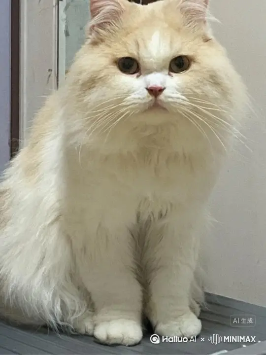 让一个记者问小猫采访一下你有什么话要对你的主人说的吗然后小猫伸手点赞 by Hailuo AI Video Generator