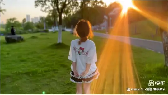 帮我生成一个视频：让图片中的场景动起来，人物变成无数红色花瓣消失在视频中向右吹走，（花瓣数量只在人物漫漫中涌出，然后消失）原比例。模型  高品[右移,左摇,跟随]质 by Hailuo AI Video Generator