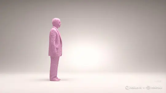 入人物化成花瓣往右边慢慢地飞，最后消失，人物不动，画质不变 by Hailuo AI Video Generator