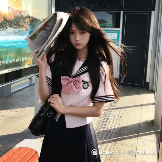 帮我生成一个视频：让图片中的场景动起来，人物和背景不动，人物渐渐的变成无数红色花瓣消失在视频中，向右吹走，原比例。模型 高品质[右移,左摇,跟随] by Hailuo AI Video Generator