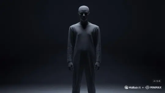 人物化成灰往右边慢慢地飞，最后消失，人物不动，画质不变 by Hailuo AI Video Generator