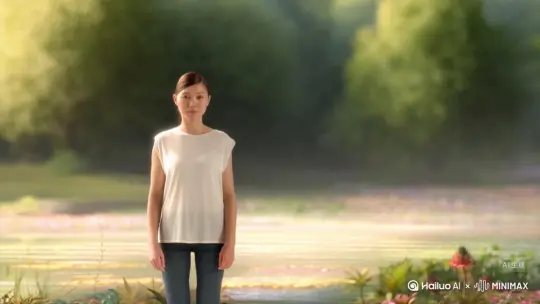 关键词:帮我生成一个视频：让图片中的场景动起来，人物变成无数红色颗粒消失在视频中，向右吹走，原比例。时长 5s，模型 高品质 by Hailuo AI Video Generator