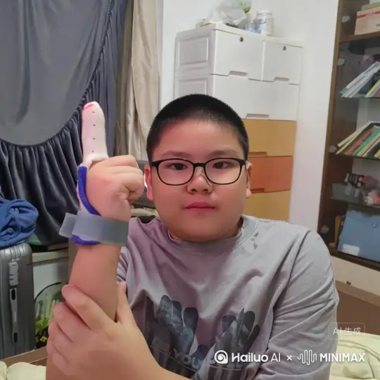 [推出,上升,下摇]去掉背景 保留这个人物，背景背景变成这个男孩子站在摩天大楼屋顶，镜头上升下摇背景是一片灯火辉煌的摩天大楼。 by Hailuo AI Video Generator