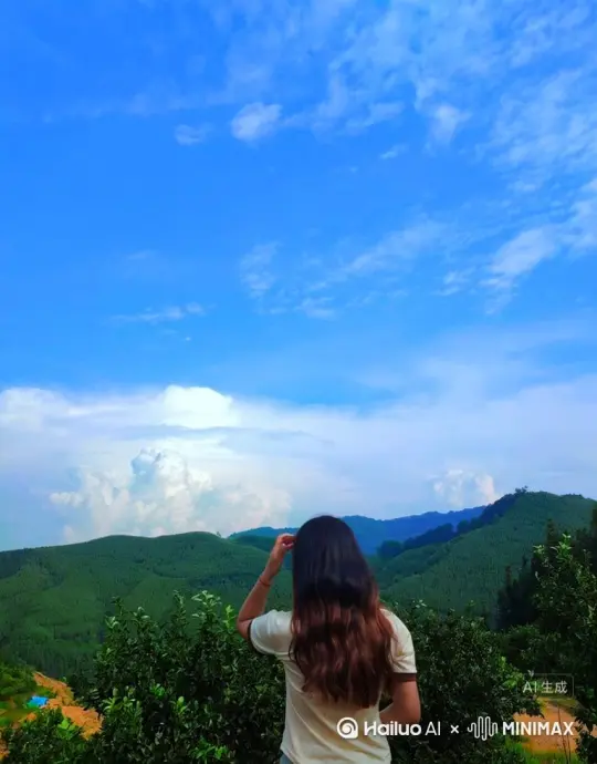 帮我生成一个视频：让图片中的场景动起来，人物变成无数灰色颗粒消失在视频中，向右吹走，原比例。比例 16:9，时长 5s，模型 高品质 by Hailuo AI Video Generator