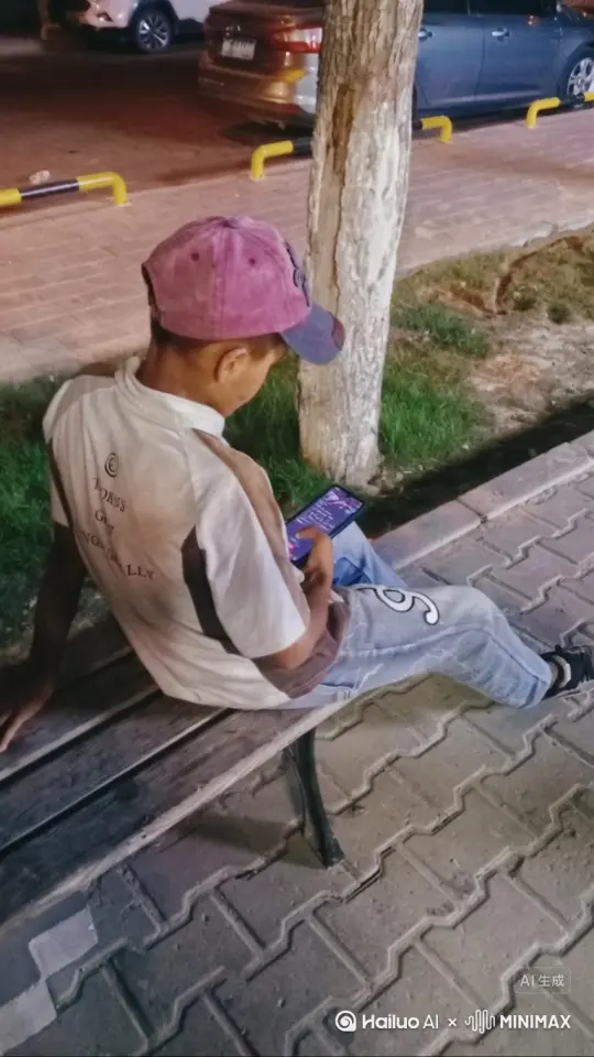 帮我生成一个视频：让图片中的场景动起来，人物变成无数灰色颗粒消失在视频中，向右吹走，原比例。比例 16:9，时长 5s，模型 高品质 by Hailuo AI Video Generator