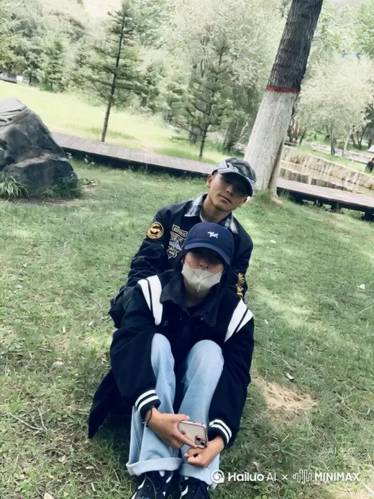 然后点进去 里面就有个图生视频 然后那个指令是：帮我生成一个视频：让图片中的场景动起来，人物变成无数玫瑰颗粒消失在视频中，向右吹走，原比例。比例 16:9，时长 5s，模型 高品质 by Hailuo AI Video Generator