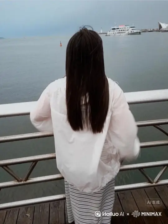 帮我生成一个视频；让图片中的场景动起来，人物变成无数个玫瑰花消失在视频中，向右吹走，从上往下消失（玫瑰花数量只在人物中慢慢涌出，然后消失）原比例，模型，高品质[右移,左摇,跟随] by Hailuo AI Video Generator