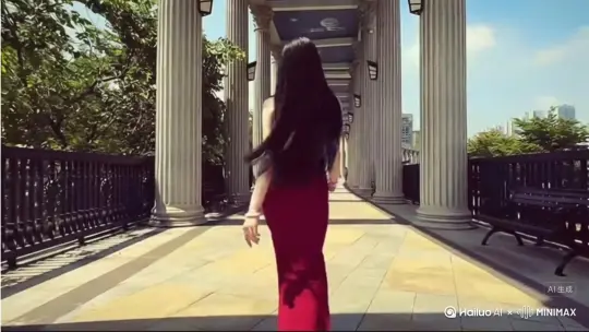帮我生成一个视频：让图片中的场景动起来，人物变成无数灰色沙尘消失在视频中，向右吹走（沙城数量只在人物中慢慢涌现，然后消失）   原比例。模型  高画质[右移,左摇,跟随] by Hailuo AI Video Generator