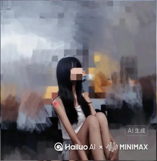 帮我生成一个视频：让图片中的场景动起来，人物变成无数花瓣消失在视频中，向右吹走（花瓣数量只在人物中慢慢涌现，然后消失）   原比例。模型  高画质 by Hailuo AI Video Generator