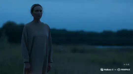 帮我生成一个视频：让图片中的场景动起来，人物变成无数红色颗粒消失在视频中，向右吹走，原比例。比例 16:9，时长 5s，模型 高品质 by Hailuo AI Video Generator
