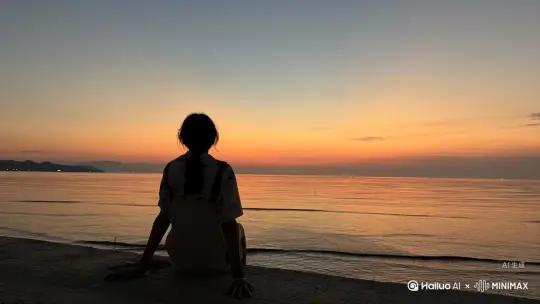 帮我生成一个十秒的[右移,左摇,跟随]视频：让图片中的场景动起来，人物变成无数红色玫瑰花瓣消失在视频中，向右吹走，原比例。 by Hailuo AI Video Generator