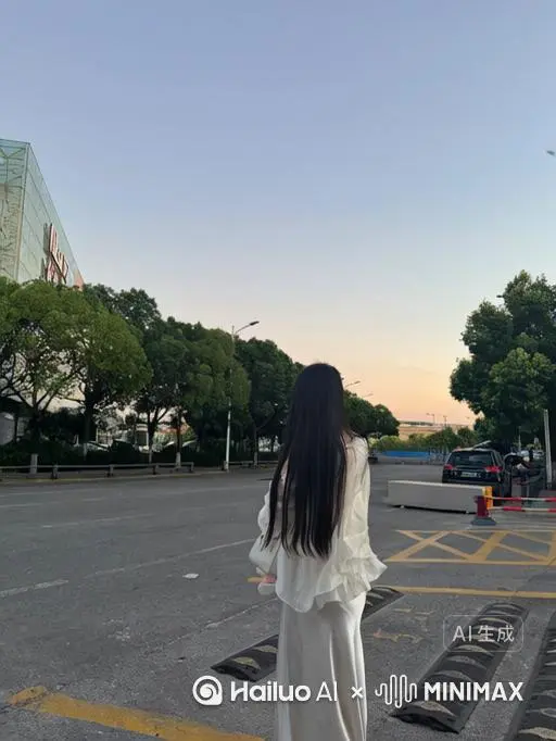 帮我生成一个视频：，人物变成无数玫瑰花瓣消失在视频中，向右吹走，原比例 by Hailuo AI Video Generator