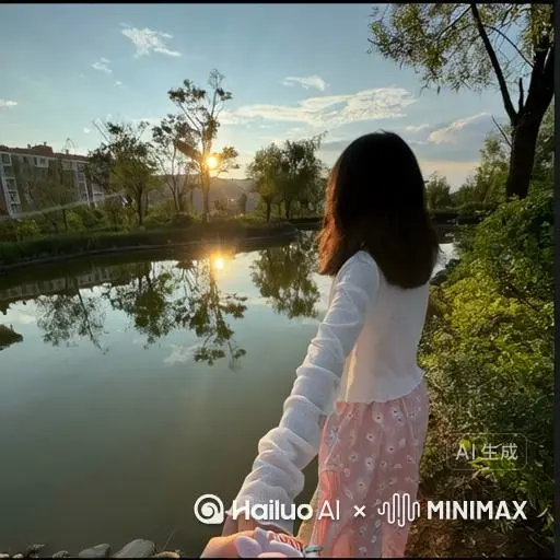 帮我生成一个视频：让图片中的场景动起来，人物变成无数红色玫瑰消失在视频中向右吹走,（玫瑰数量在人物漫漫中涌出，然后消失）原比例,高品质 by Hailuo AI Video Generator