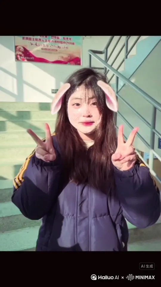 帮我生成一个视频：让图片中的场景动起来，人物变成无朵红色花瓣数消失在视频中，向右吹走，原比例。比例 16:9，时长 5s，模型 高品质 by Hailuo AI Video Generator