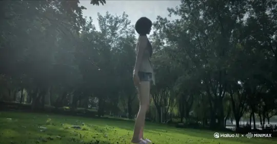 帮我生成一个视频：让图片中的场景动起来，人物变成无数个灰沙尘消失在视频中，向左吹走，原比例。比例 16:9，时长 5s，模型 高品质 by Hailuo AI Video Generator