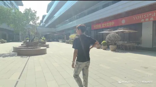 帮我生成一个视频：让图片中的场景动起来，想又吹走，（沙尘数粒在人物慢慢中涌出然后消失）比例模型高品质 by Hailuo AI Video Generator