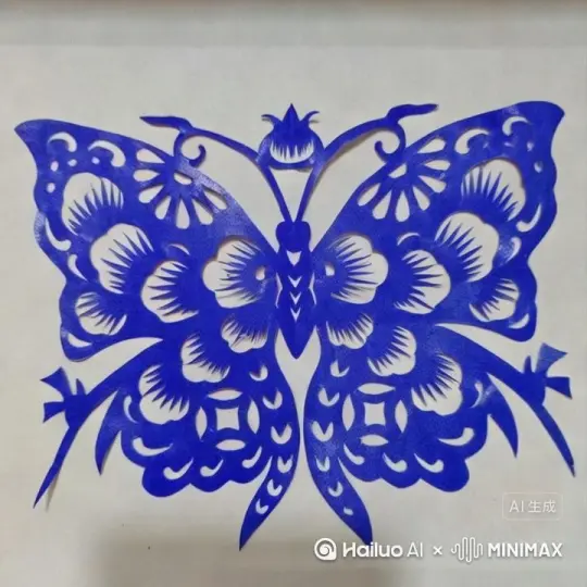 天气晴朗，一只在草丛中蝴蝶翩翩起舞，一只小狗追逐着蝴蝶，开心极了。 by Hailuo AI Video Generator