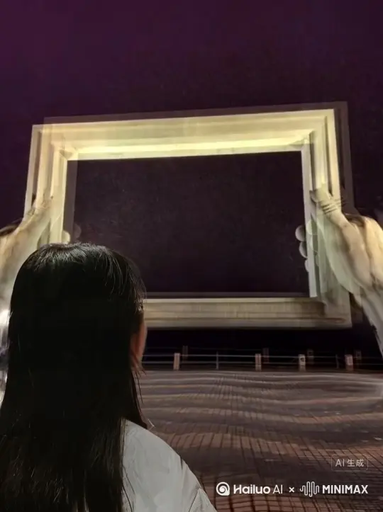帮我生成一个视频：让图片中的场景动起来，人物 渐渐消失成花瓣，花瓣向右渐渐飘走不规则。原比例。比例 16:9，时长 5s，模型 高品质 by Hailuo AI Video Generator