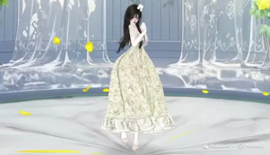 让图片中的场景向左移动，人物变成无数粉色玫瑰花瓣消失在视频中，向右吹走，原比例。比例 16:9，时长 5s，模型 高品质 by Hailuo AI Video Generator