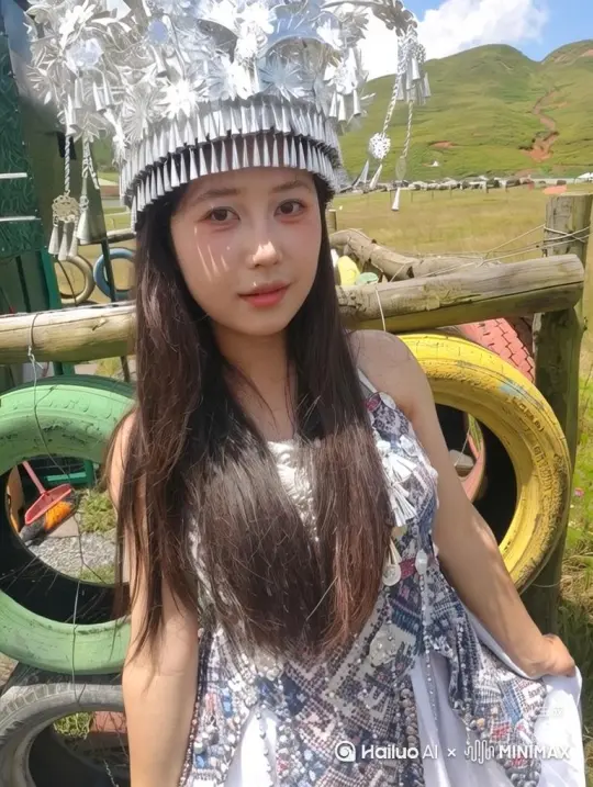 帮我生成一个视频:让图片中的场景动起来，人物变成无数灰色沙尘消失在视频中，向右吹走，（沙尘数量只在人物慢慢中涌出，然后消失）原比例。模型高品质[右移，左摇，跟随] by Hailuo AI Video Generator