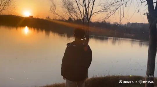 帮我生成一个视频：让图片中的场景动起来，人物变成无数暗红色玫瑰消失在视频中，向右吹走（玫瑰数量只在人物中慢慢涌现，然后消失）   原比例。模型  高画质[右移,左摇,跟随][右移,左摇,跟随][右移,左摇,跟随] by Hailuo AI Video Generator