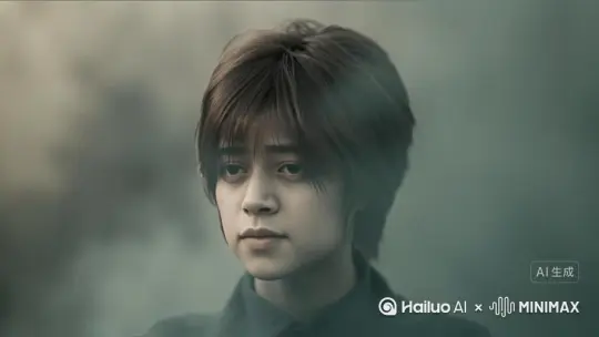 帮我生成一个视频：让图片中的场景动起来，人物变成无数灰色颗粒消失在视频中，向右吹走，原比例。比例 16:9，时长 5s，模型 高品质 by Hailuo AI Video Generator