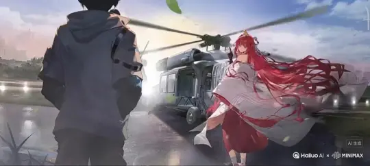 帮我生成个视频：让图片中的场景动起来，只有一个人物变成无数红色玫瑰花瓣消失在视频中向右吹走原比例。比例16：9，时长5s，模型高品质。 by Hailuo AI Video Generator