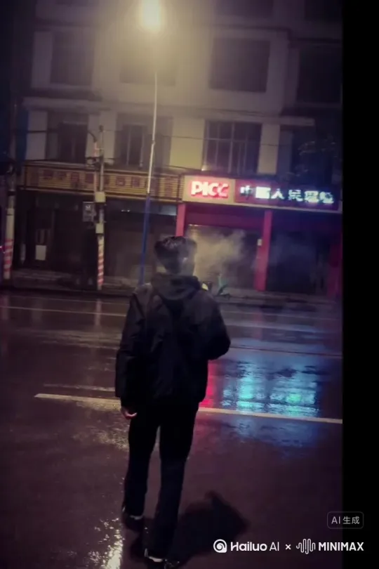帮我生成一个视频：让图片中的场景动起来，人物变成无数灰色沙尘消失在视频中向右吹走（沙尘数量只在人物漫漫中涌出，然后消失）原比例 模型 高品质 by Hailuo AI Video Generator