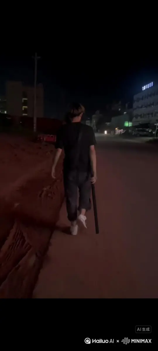 帮我生成一个视频：让图片中的场景动起来，人物变成无数灰色颗粒消失在视频中，向右吹走，原比例。比例 16:9，时长 5s，模型 高品质[右移,左摇,跟随] by Hailuo AI Video Generator