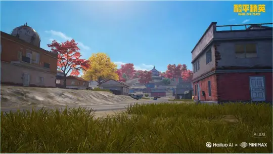 把场景变成雨天超现实场景，雨水打湿地面，地面是青石水泥路，轻微模糊物体重影，老街路灯光效 by Hailuo AI Video Generator