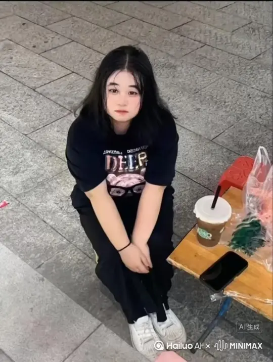 帮我生成一个视频：让图片中的场景动起来，人物变成无数灰色颗粒消失在视频中，向右吹走，原比例。比例 16:9，时长 5s，模型 高品质 by Hailuo AI Video Generator