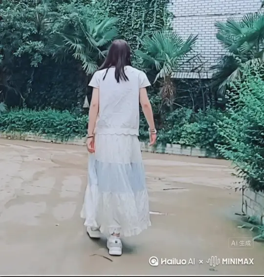帮我生成一个视频:让图片中的场景动起来，人物变成无数红色花瓣消失在视频中，向右吹走， (红色花瓣数量只在人物慢慢中涌出，然后消失)原比例。模型高品质 by Hailuo AI Video Generator