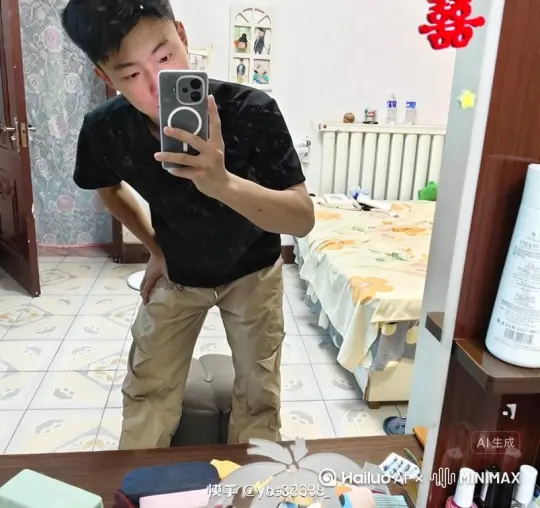帮我生成一个视频：让图片中的场景动起来，人物变成无数灰色颗粒消失在视频中，向右吹走，原比例。比例 16:9，时长 5s，模型 高品质 by Hailuo AI Video Generator