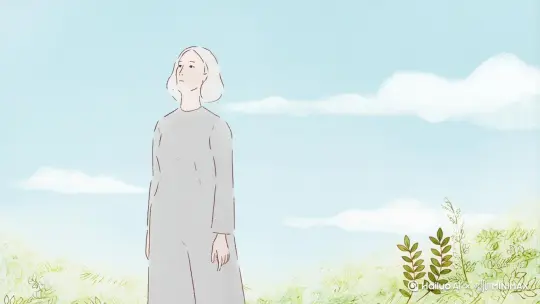 帮我生成一个视频：让图片中的场景动起来，人物变成无数灰色颗粒消失在视频中，向右吹走，原比例。比例 16:9，时长 5s，模型 高品质 by Hailuo AI Video Generator