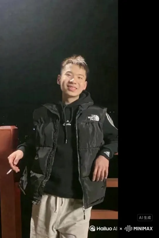 帮我生成一个视频：让图片中的场景动起来，人物变成无数红色颗粒消失在视频中，向右吹走
 by Hailuo AI Video Generator