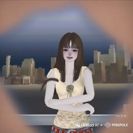 [右移,左摇,跟随]帮我生成一个视频：让图片中的场景动起来，人物变成无数灰色颗粒消失在视频中，向右吹走，原比例。比例 16:9，时长 5s，模型 高品质 by Hailuo AI Video Generator