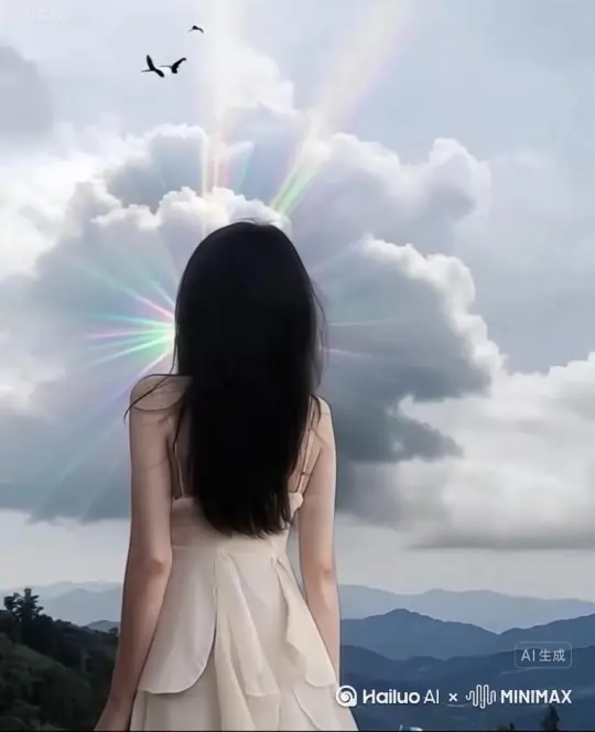 帮我生成一个视频：让图片中的场景动起来，人物变成无数红色颗粒消失在视频中，向右吹走，原比例。比例 16:9，时长 5s，模型 高品质[右移,左摇,跟随] by Hailuo AI Video Generator