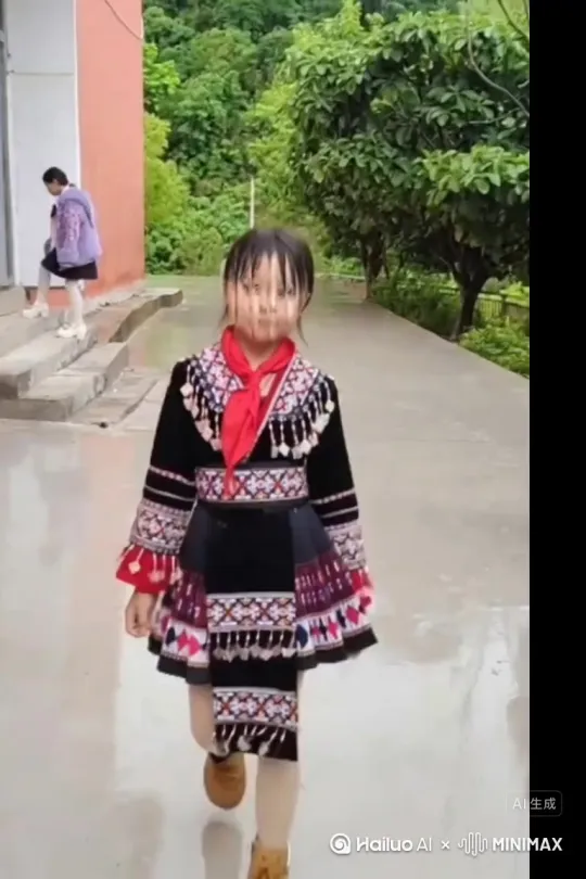 帮我生成一个视频:让图片中的场景动起来，人物变成无数灰尘颗粒消失在视频中，向右吹走，原比例。比例16.9，时间5s，模型 高品质 by Hailuo AI Video Generator