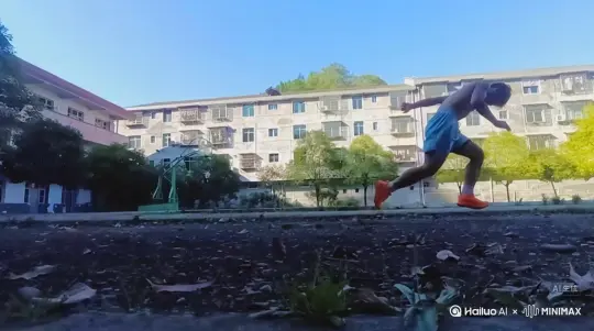 给我搞后面那个帮我生成一个视频：让图片中的场景动起来，人物变成无数红花瓣消失在视频中，向右吹走（红花瓣数量只在人物中慢慢涌现，然后消失）   原比例。模型  高画质 by Hailuo AI Video Generator